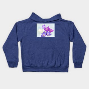 Spring Crocus Flowers Kids Hoodie